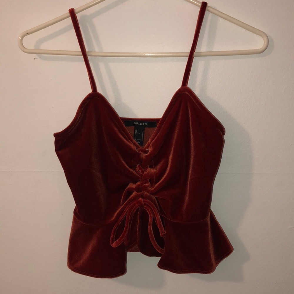 forever 21 velvet top